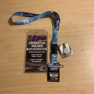 Kevin Harvick Wincraft #4 Busch Light Lanyard Credential Holder Schedule Pin New